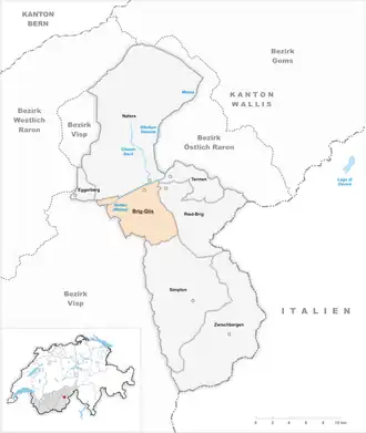 Karte von Brig-Glis