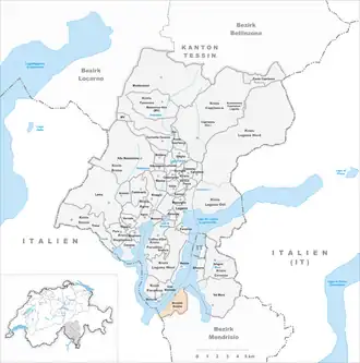 Karte von Brusino Arsizio