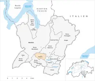 Karte von Coldrerio