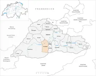 Karte von Courtételle