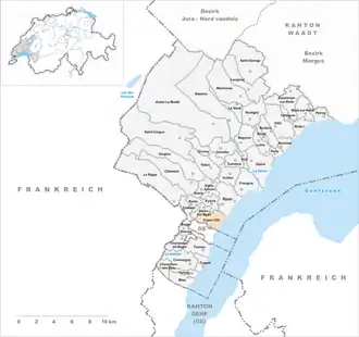 Karte von Crans (VD)