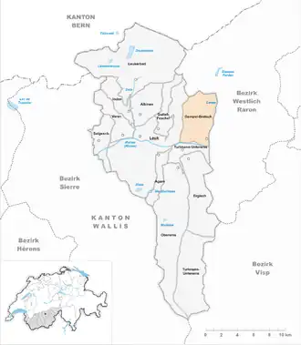 Karte von Gampel-Bratsch