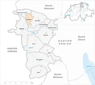 Karte von Geroldswil