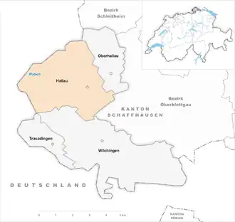 Karte von Hallau