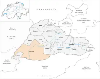 Karte von Haute-Sorne