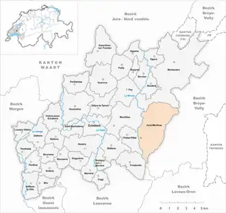 Karte von Jorat-Menthue