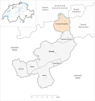 Karte von Lüsslingen-Nennigkofen