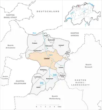 Karte von Liestal
