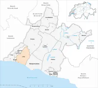 Karte von Lutry