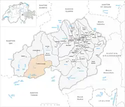 Gebiet der Gemeinde Medel (Lucmagn) mit unzulänglich kartiertem Rein da Medel