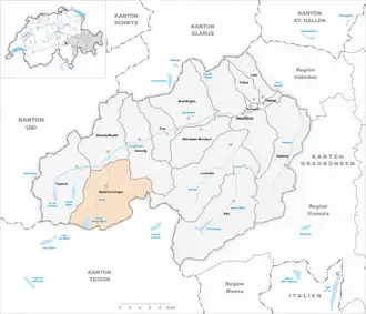 Karte von Medel (Lucmagn)