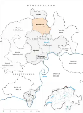 Karte von Merishausen