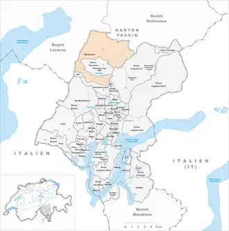 Karte von Monteceneri