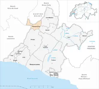 Karte von Montpreveyres