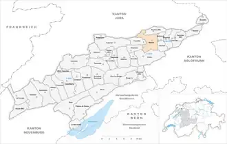 Karte von Moutier