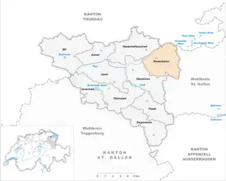 Karte von Niederbüren