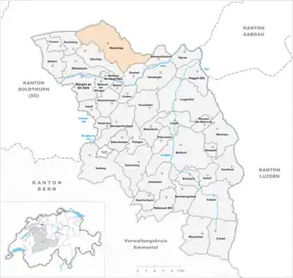 Karte von Niederbipp