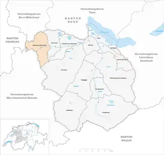 Karte von Oberwil im Simmental