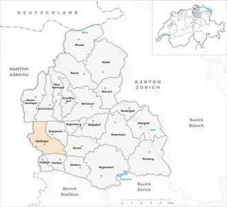 Karte von Otelfingen