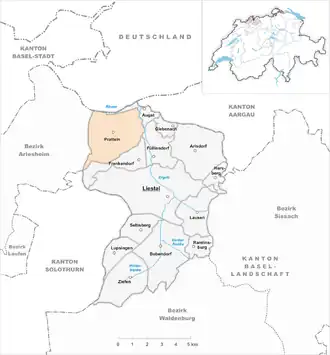 Karte von Pratteln