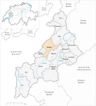 Karte von Romont