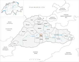 Karte von Rossemaison