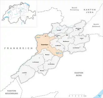 Karte von Saignelégier