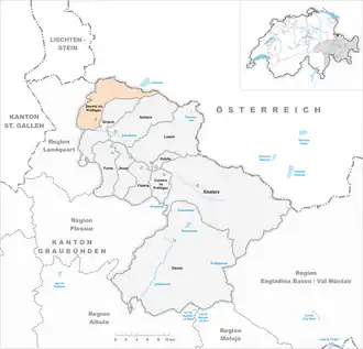 Karte von Seewis im Prättigau