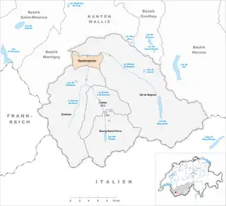 Karte von Sembrancher