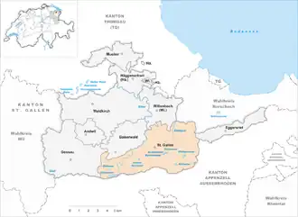 Karte von St. Gallen