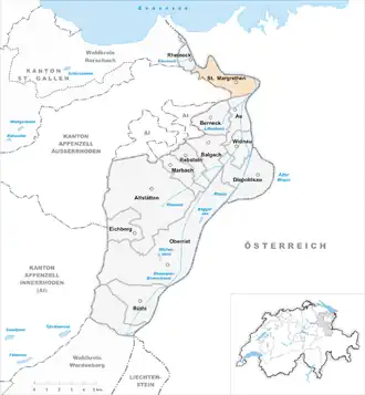 Karte von St. Margrethen