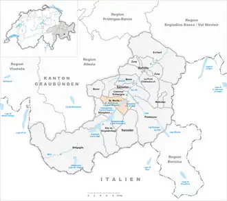 Karte von St.&nbsp;Moritz