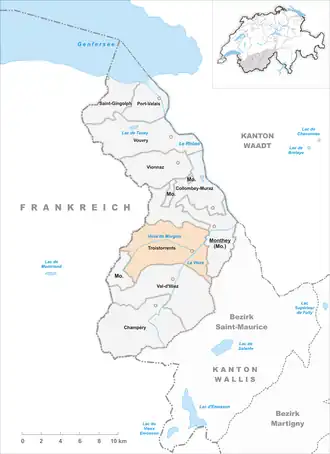 Karte von Troistorrents