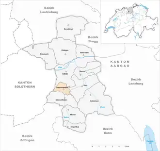 Karte von Unterentfelden