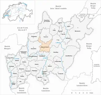 Karte von Villars-le-Terroir