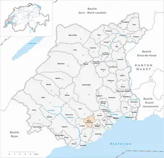 Karte von Villars-sous-Yens