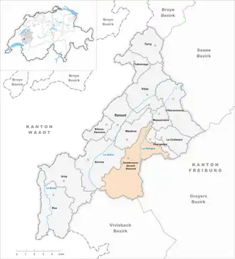 Karte von Vuisternens-devant-Romont