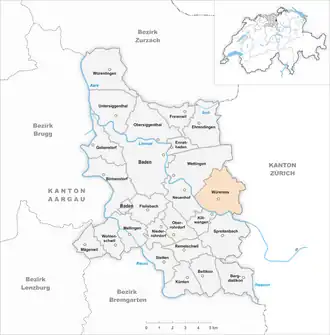 Karte von Würenlos