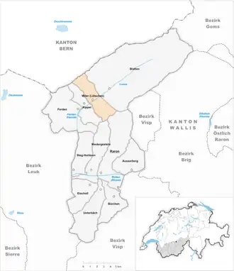 Karte von Wiler (Lötschen)