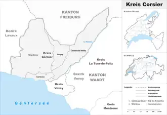 Karte von Kreis Corsier