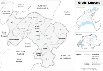 Karte von Kreis Lucens