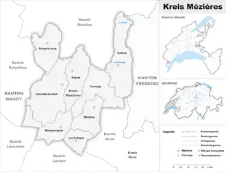 Karte von Kreis Mézières