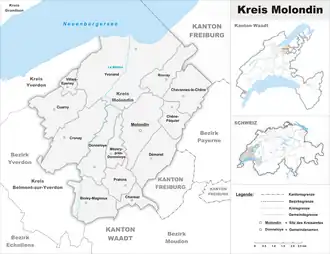 Karte von Kreis Molondin