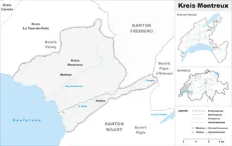Karte von Kreis Montreux