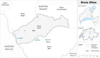 Karte von Kreis Ollon