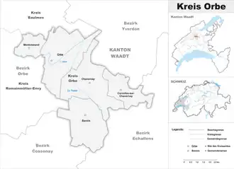 Karte von Kreis Orbe