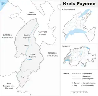 Karte von Kreis Payerne