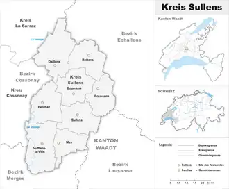 Karte von Kreis Sullens