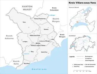 Karte von Kreis Villars-sous-Yens