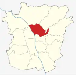 Anklickbare Karte, Geidorf ist hervorgehoben